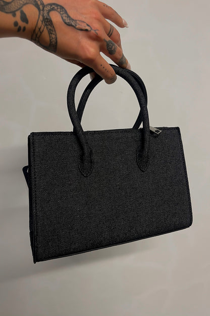 Borsa denim Bling - Nero