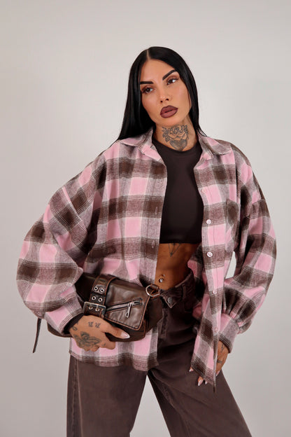 Camicia Tartan Valery - Rosa/marrone