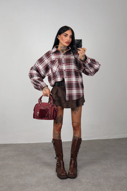 Camicia Tartan Valery - Bordeaux