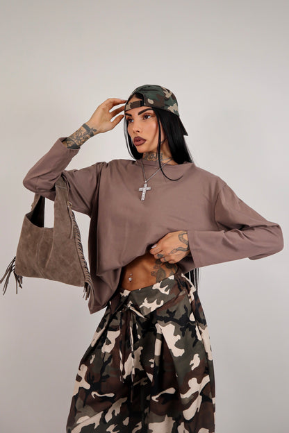 Maglia long sleeve - Fango