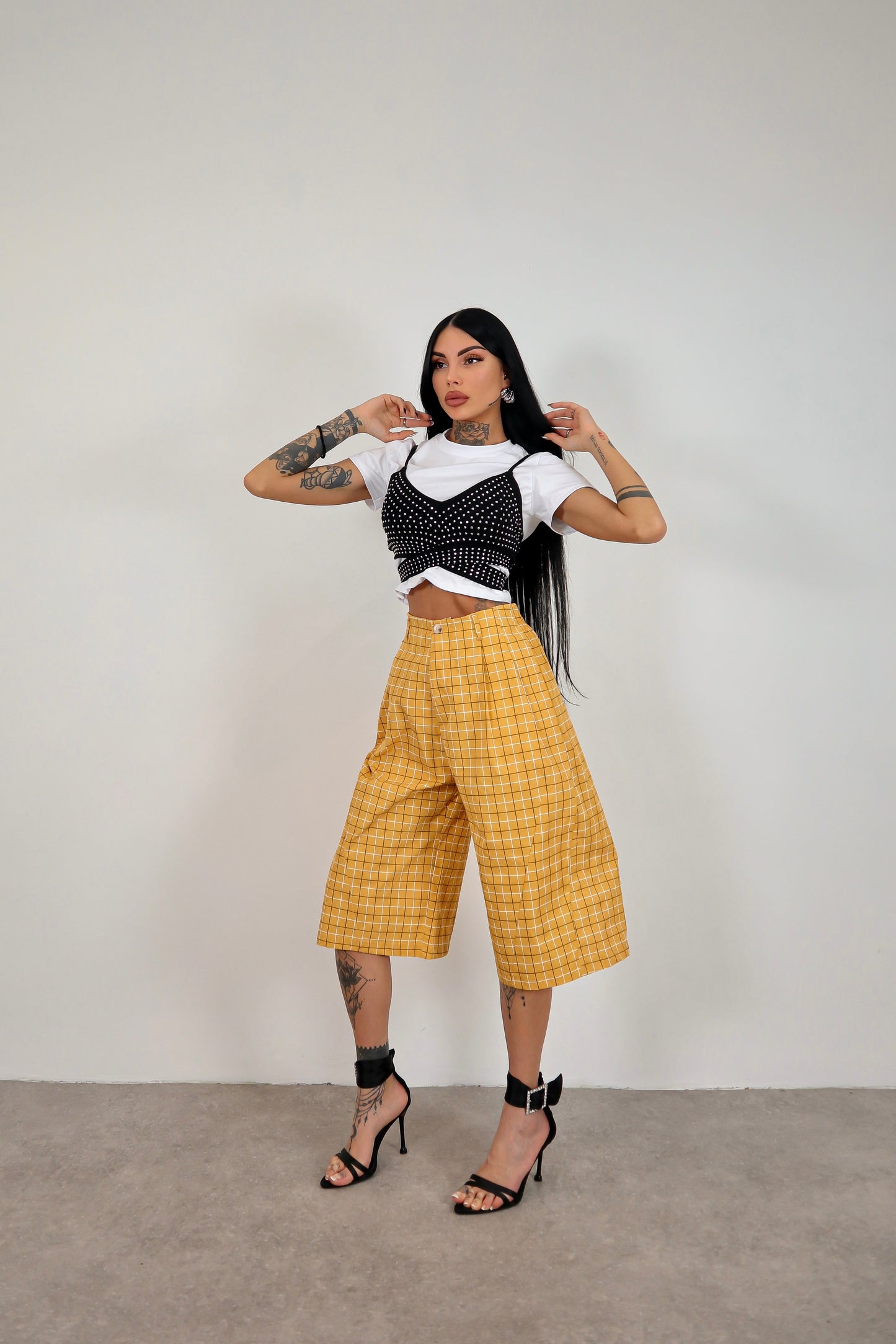 Bermuda tartan Riley - Giallo senape