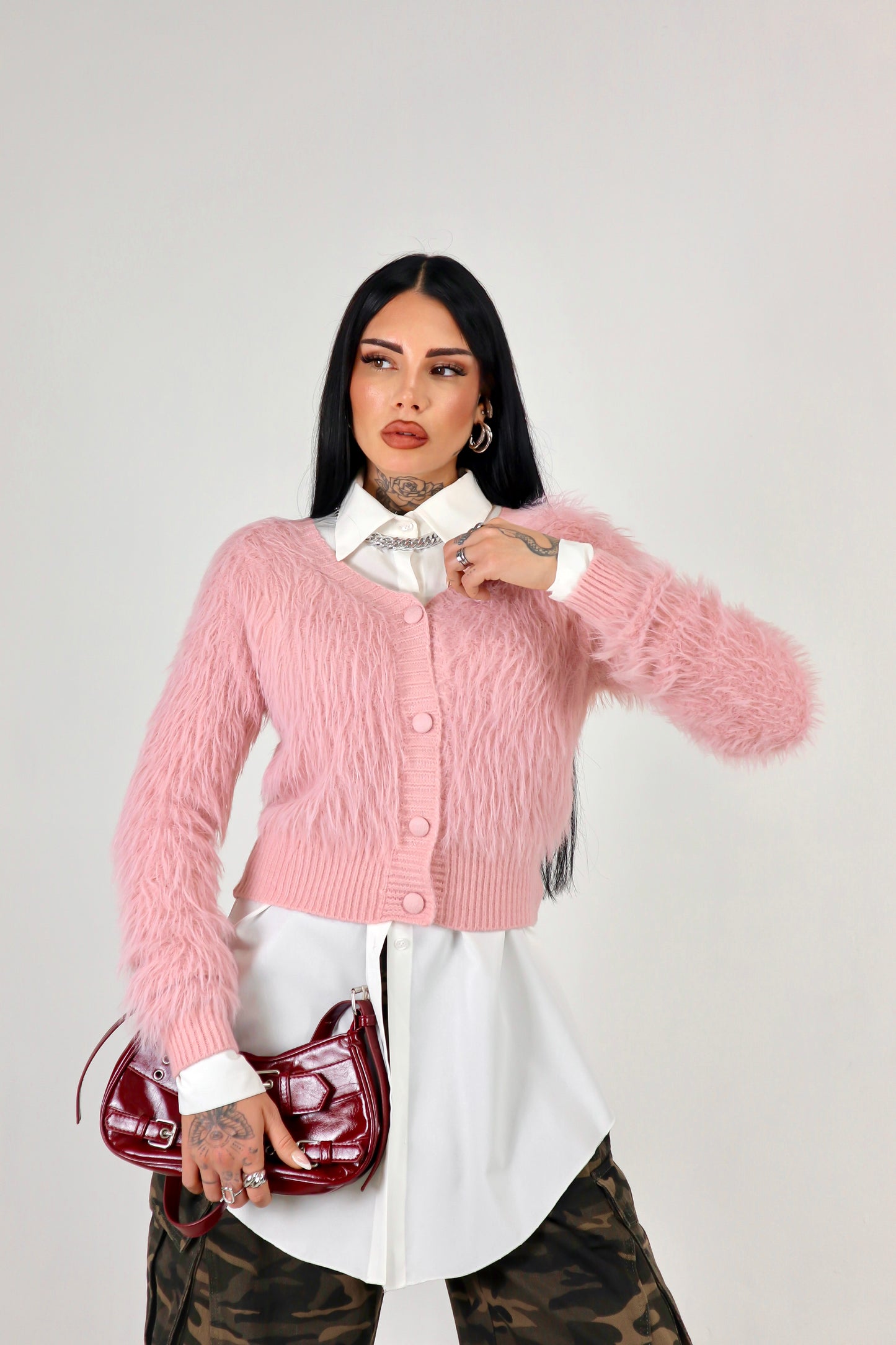 Cardigan Fur - Rosa