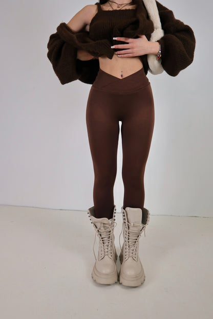 Leggins Plump Incrocio - Marrone