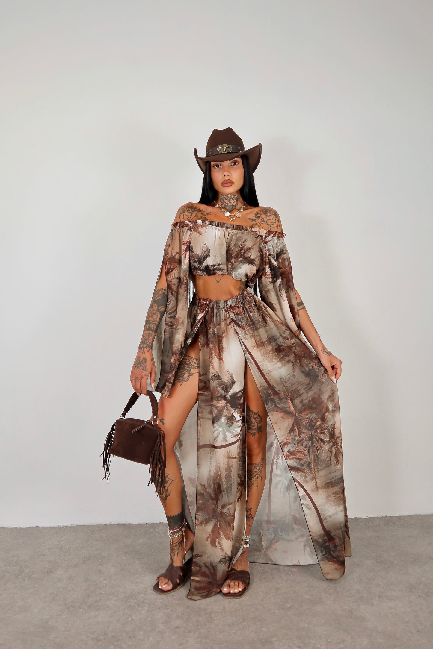 Completo copricostume Gotha -  Marrone