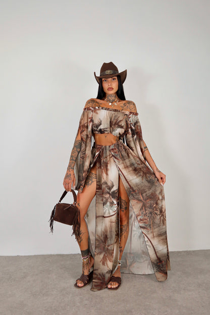 Completo copricostume Gotha -  Marrone