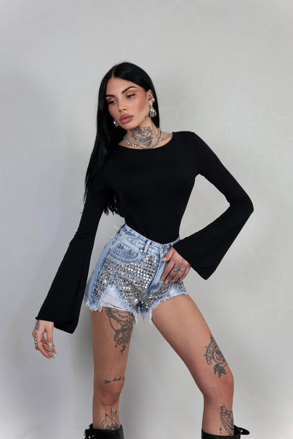 Shorts denim Borchie