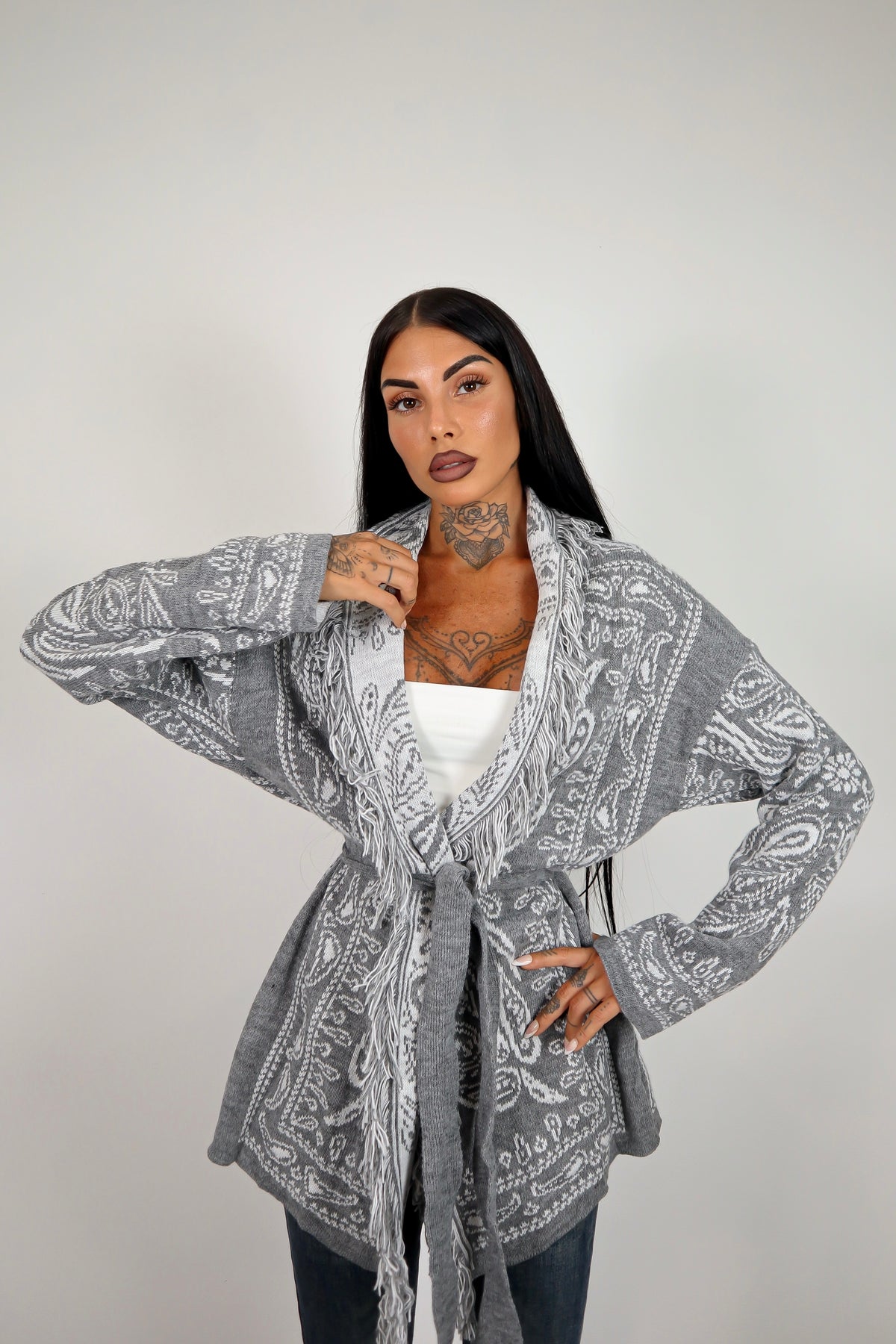 Cardigan Perù - Grigio