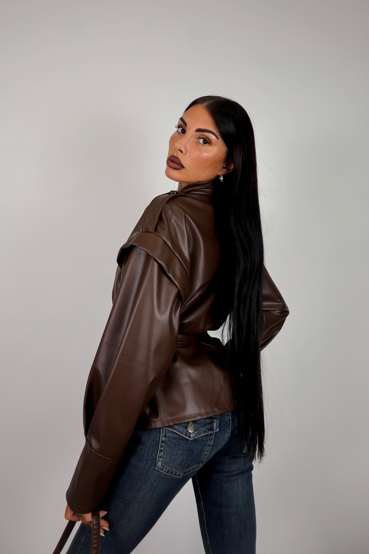 Giacca Ecopelle Mirabel - Marrone