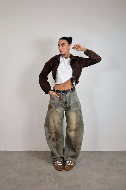 Bomber scamosciato Zahra - Marrone