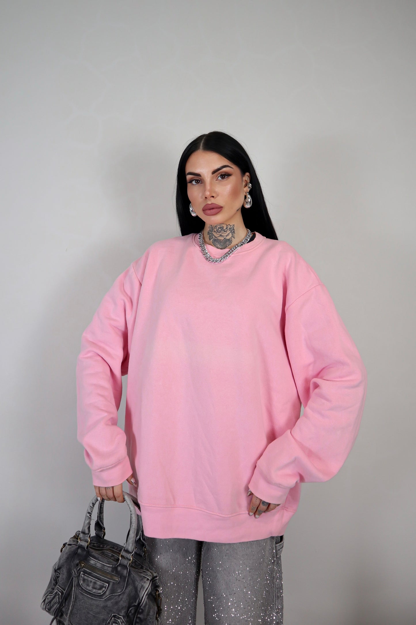 Felpa Unisex Oversize - Rosa