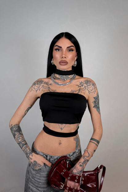 Crop Top Aisha - Nero