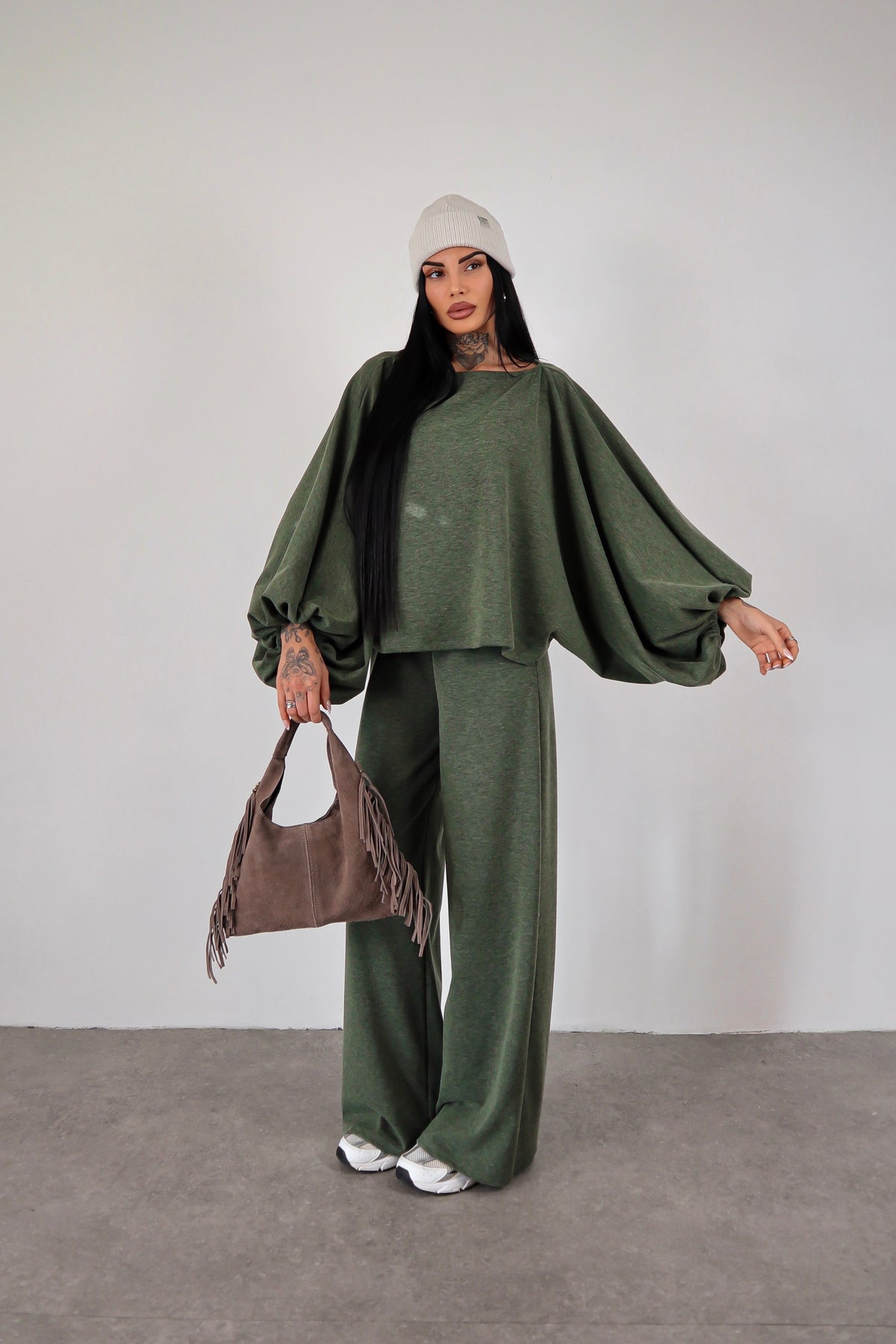 Completo in maglia Isadora - Verde militare