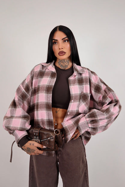 Camicia Tartan Valery - Rosa/marrone