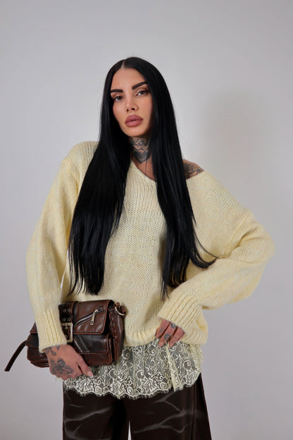 Maglione Polly - Giallo Pastello
