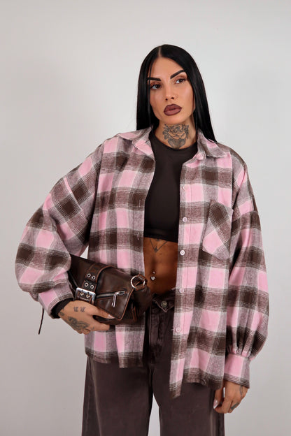Camicia Tartan Valery - Rosa/marrone