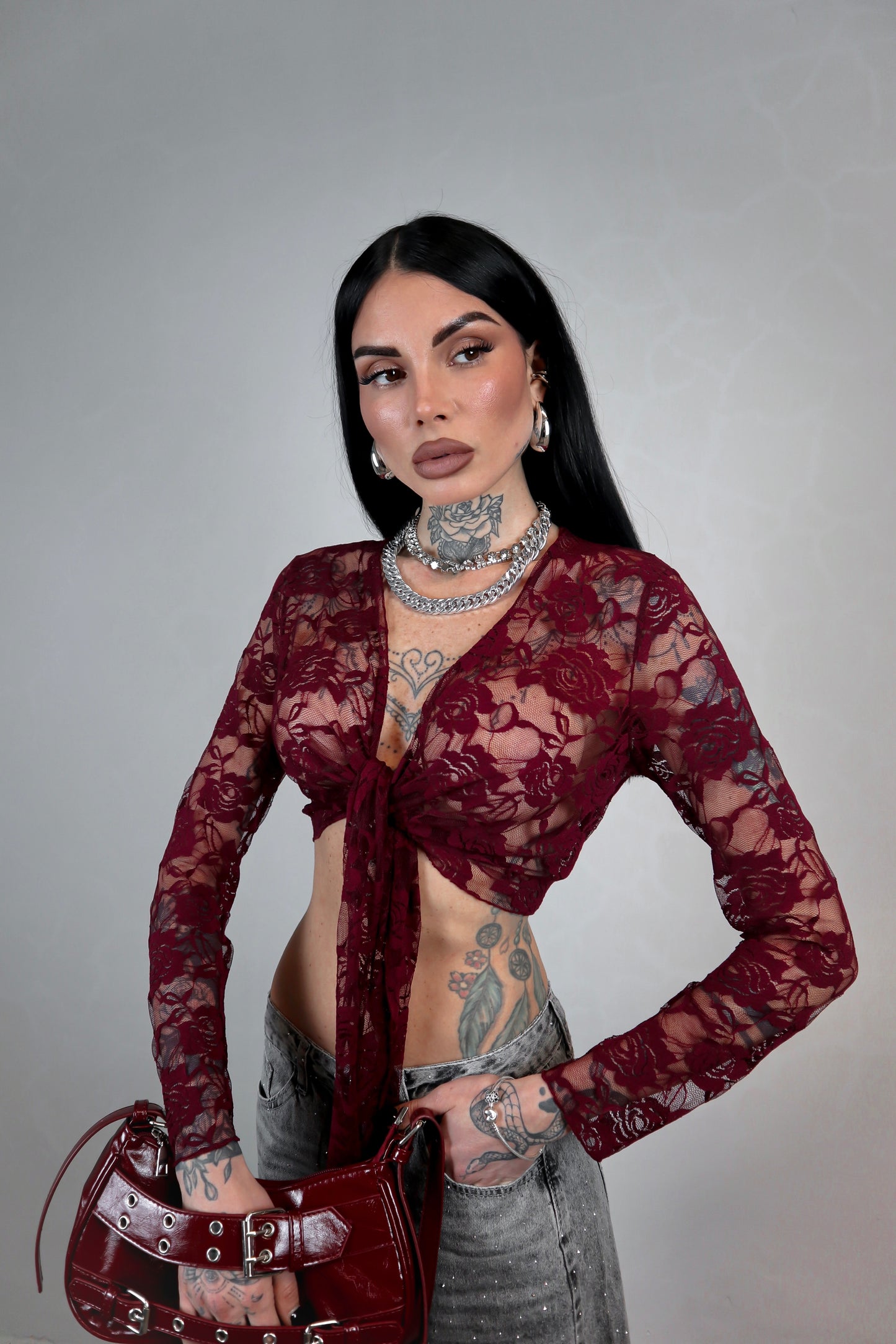 Top Coprispalle Pizzo - Bordeaux