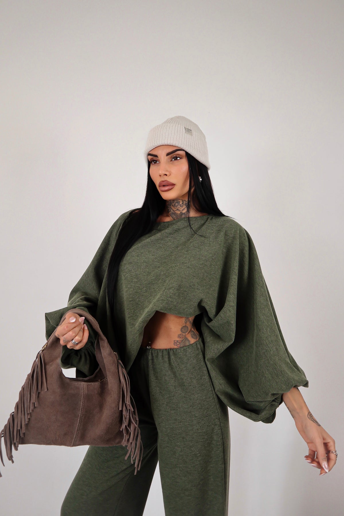 Completo in maglia Isadora - Verde militare