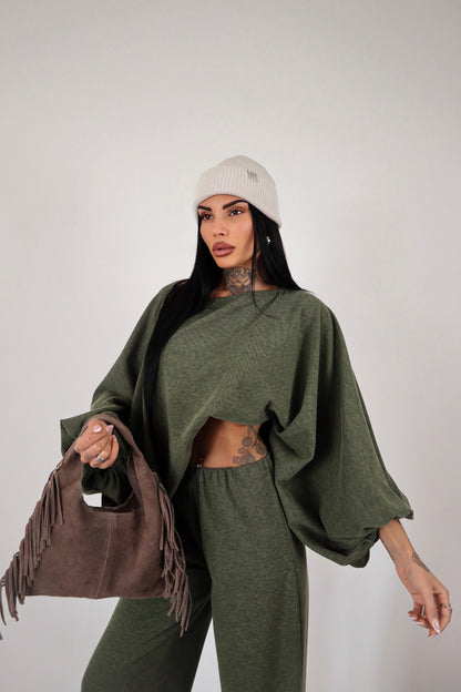 Completo in maglia Isadora - Verde militare