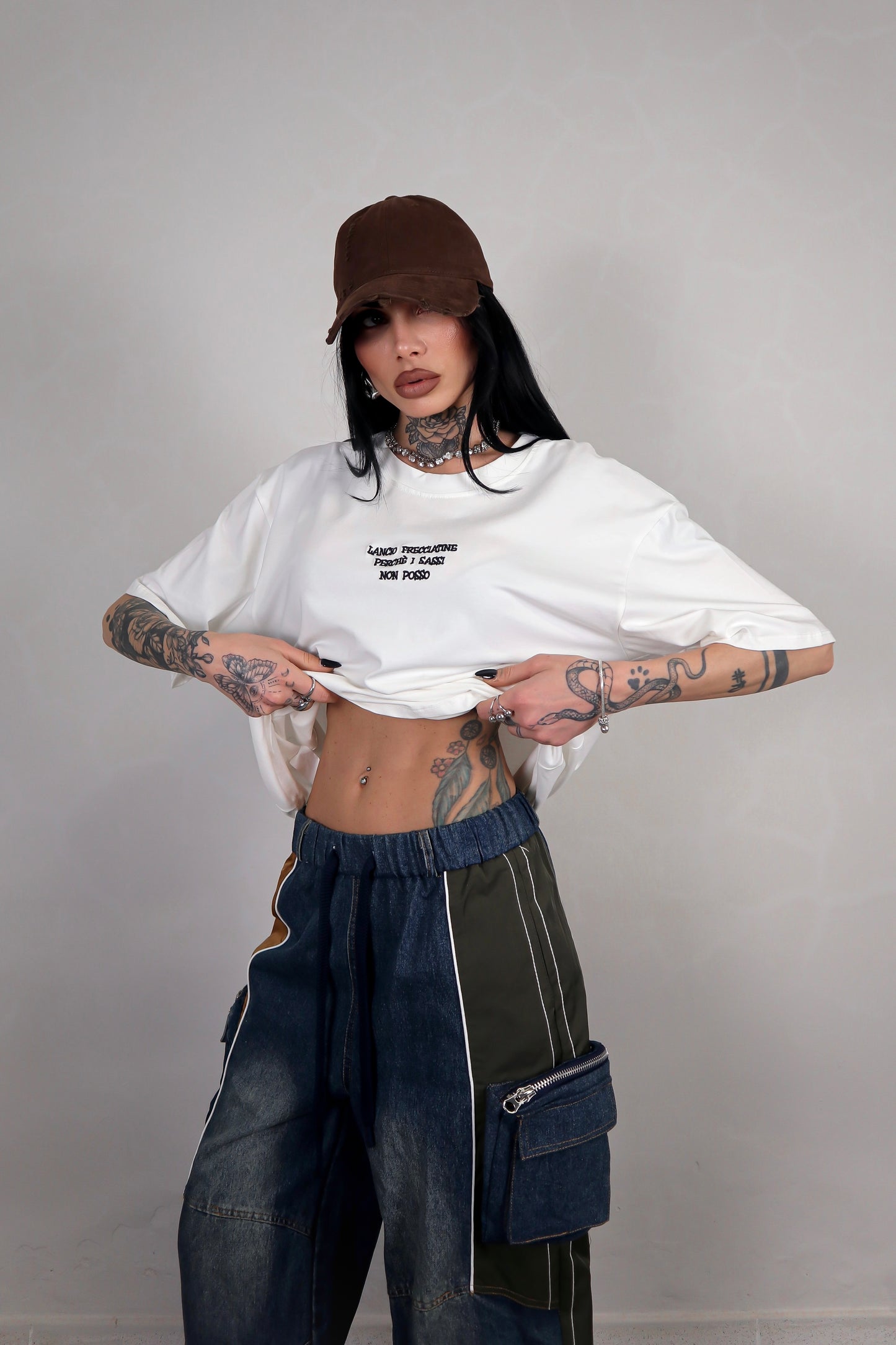 Pantalone Cargo Bicolor