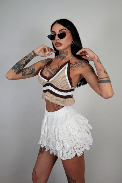 Top Crochet Selvy - Beige