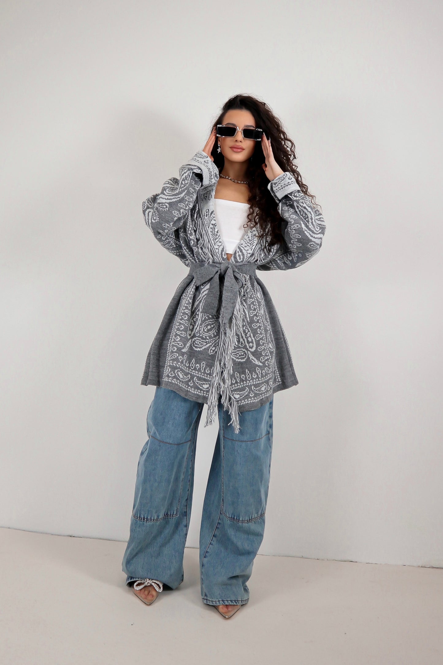 Cardigan Perù - Grigio