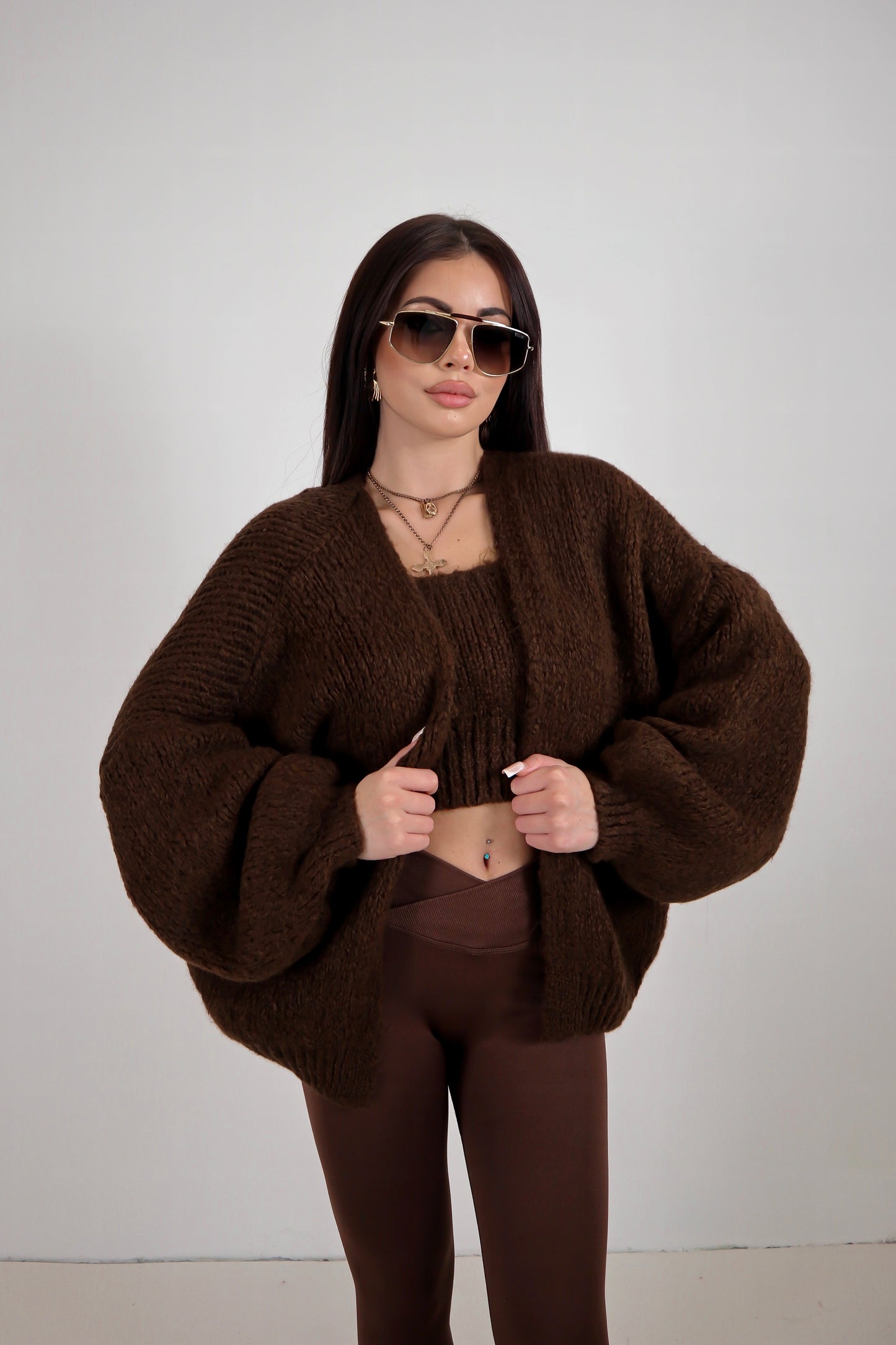 Set Cardigan Judy - Marrone