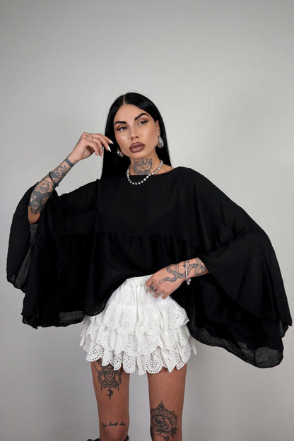 Blusa cotone Zahira - Nero