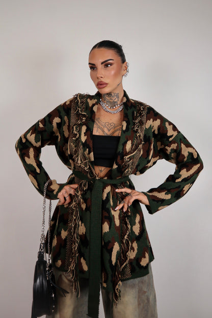 Cardigan Perù - Militare