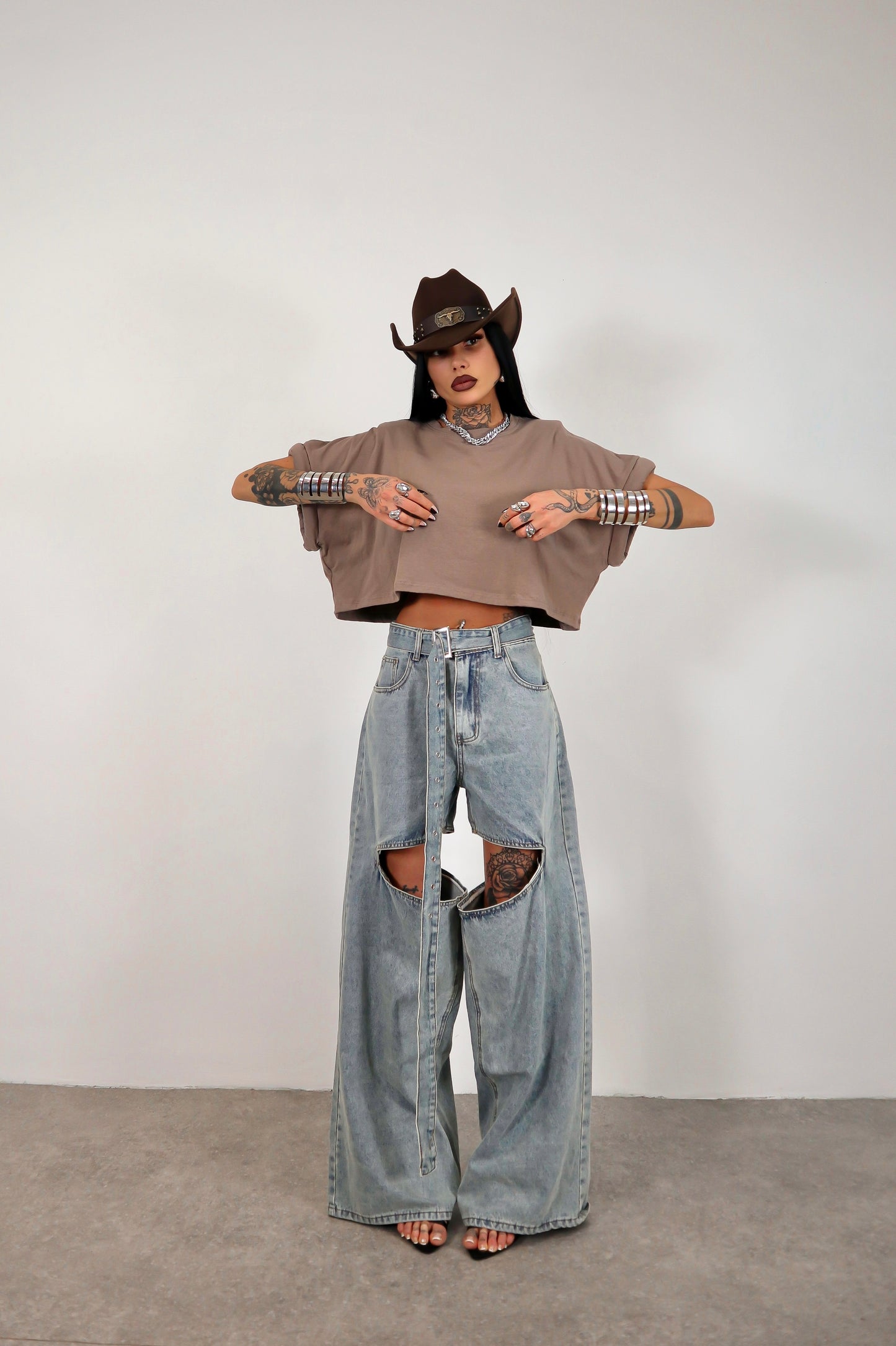 T-shirt crop Donut - Fango