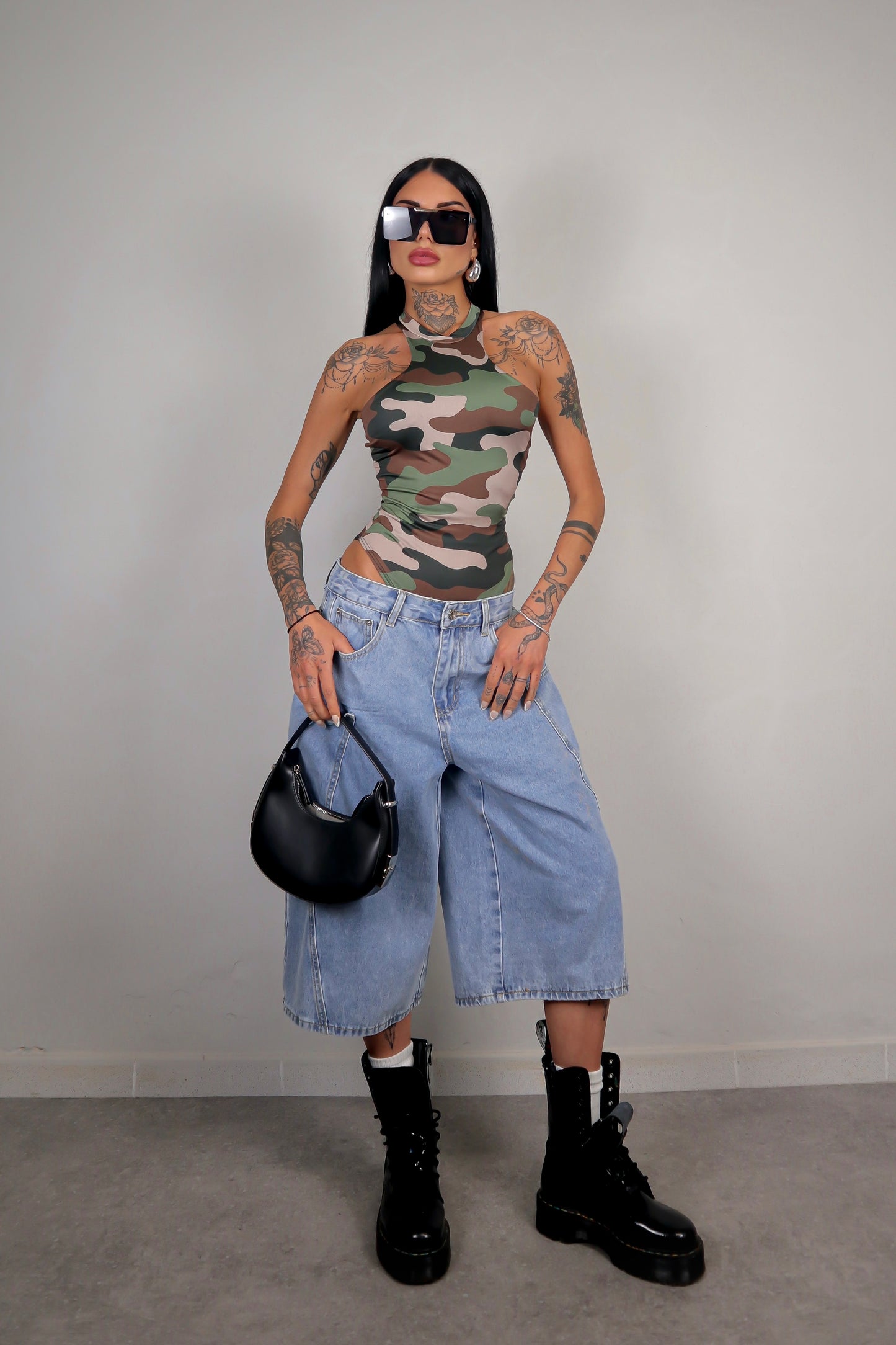 Bermuda Baggy - Denim Chiaro