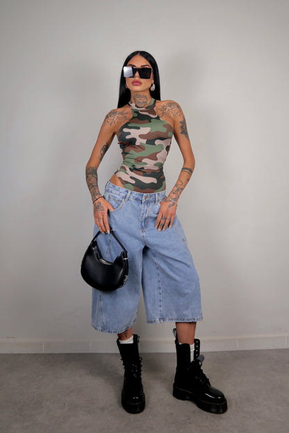 Bermuda Baggy - Denim Chiaro