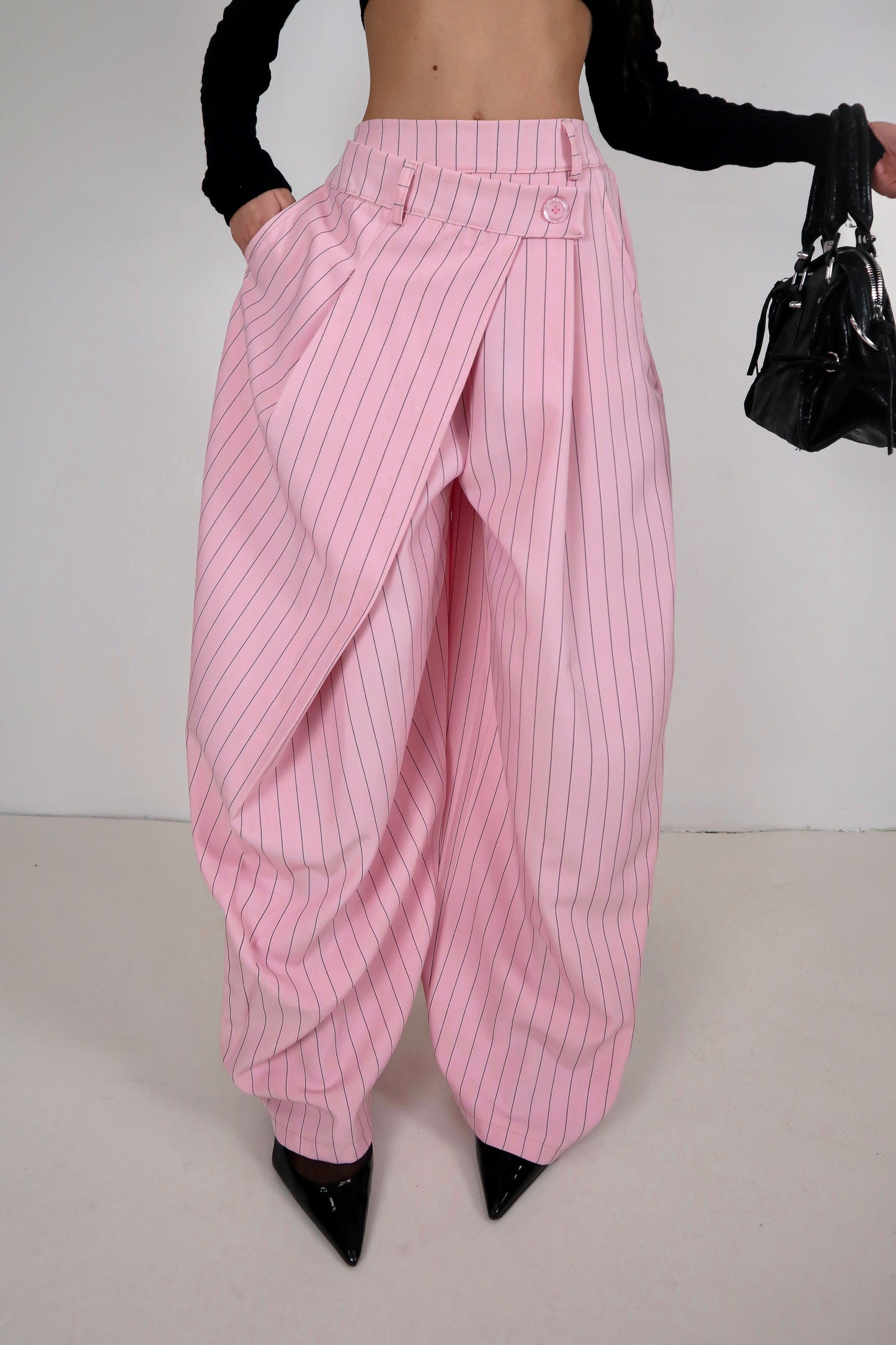 Pantalone Amira Gessato - Rosa