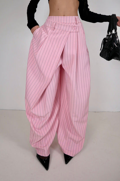 Pantalone Amira Gessato - Rosa
