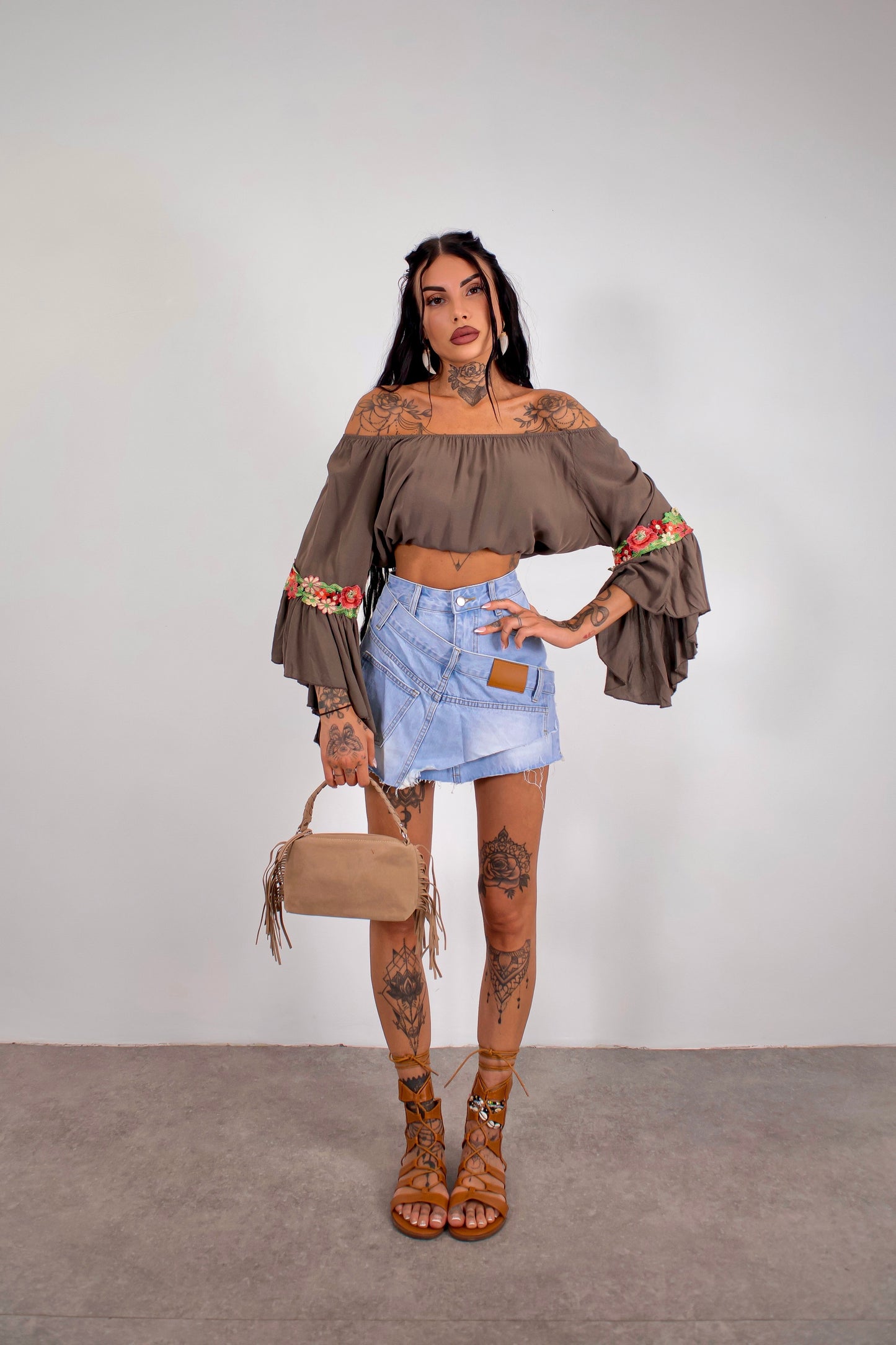 Blusa Violetta - Marrone