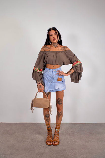 Blusa Violetta - Marrone