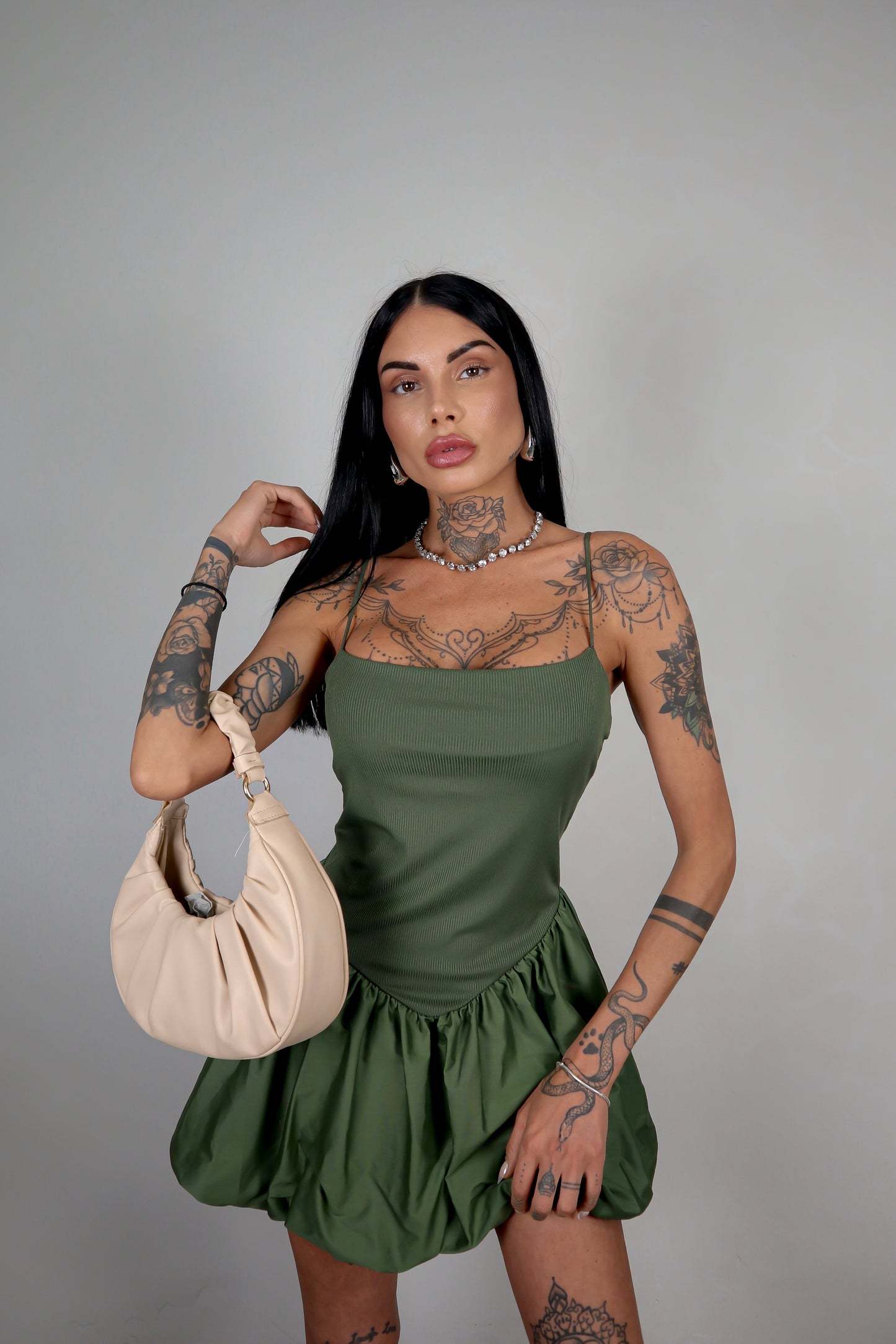 Abito Puffy - Verde
