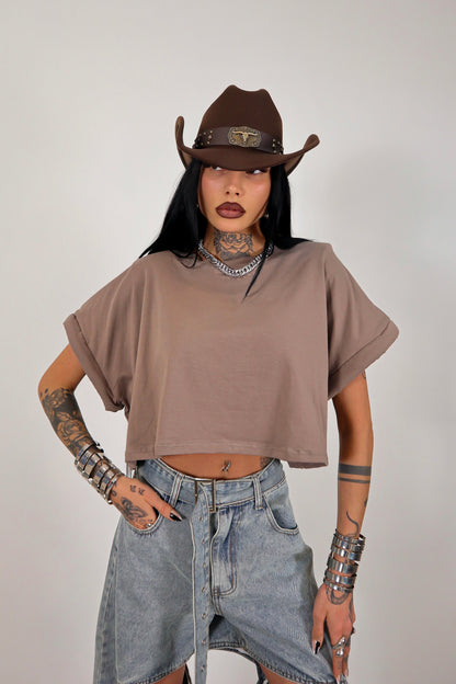 T-shirt crop Donut - Fango