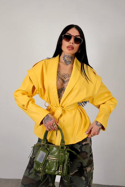 Giacca Ecopelle Mirabel - Giallo