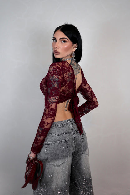 Top Coprispalle Pizzo - Bordeaux