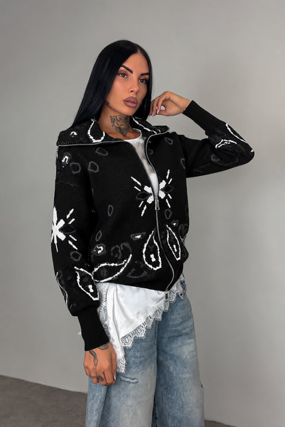 Cardigan Bandana - Nero