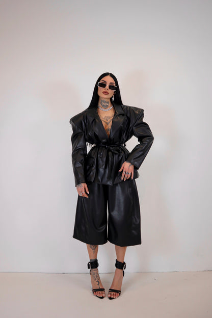 Giacca Ecopelle Alysia - Nero