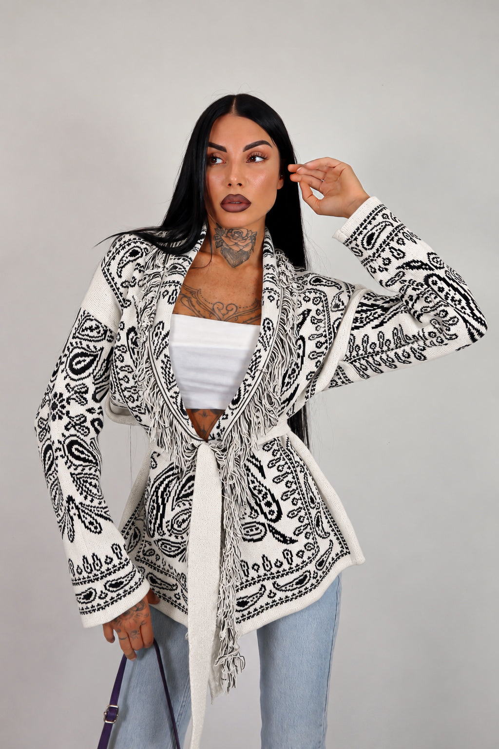 Cardigan Perù - Bianco