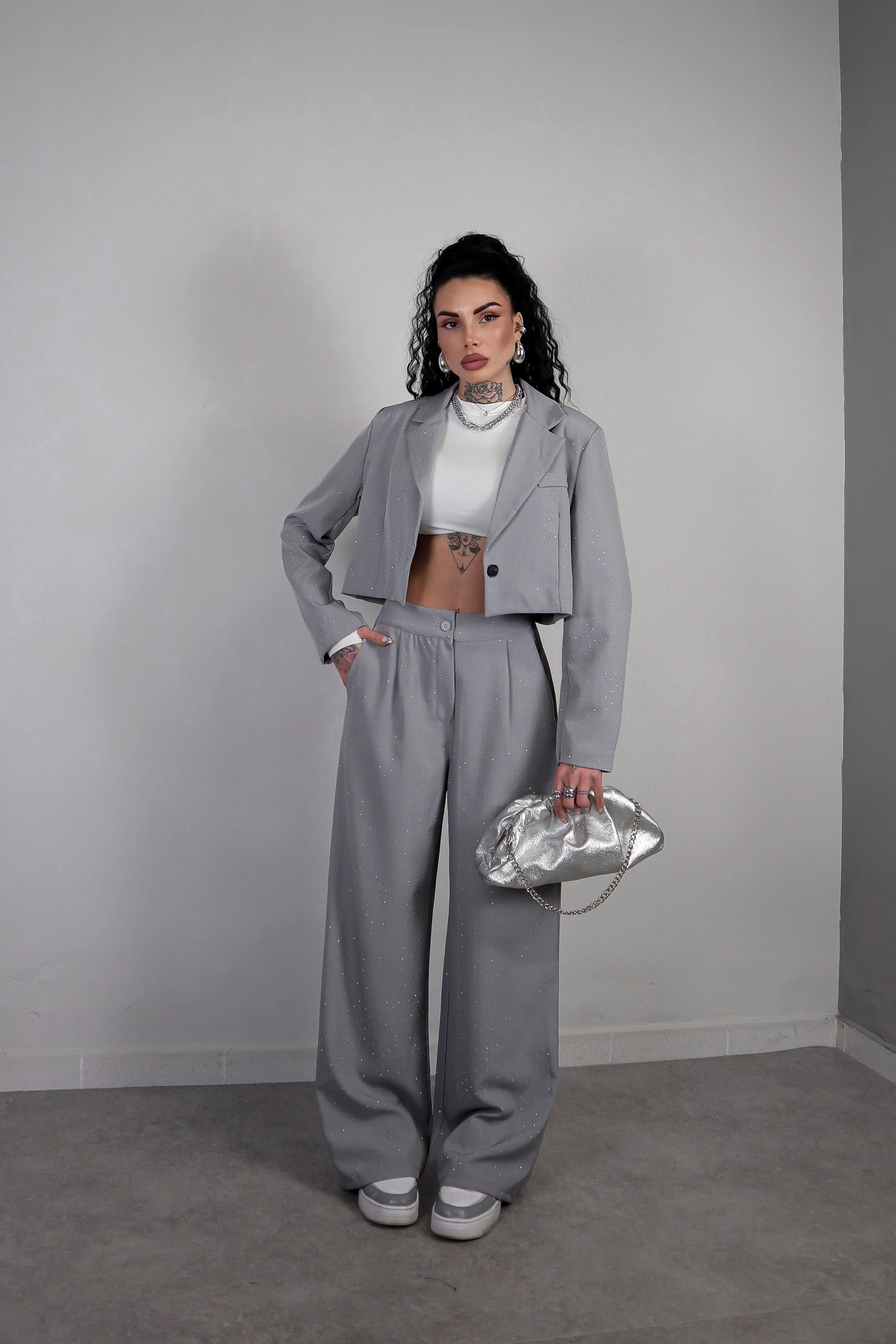 Tailleur Bling - Grigio