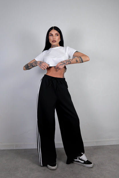 Pantalone Stripes - Nero