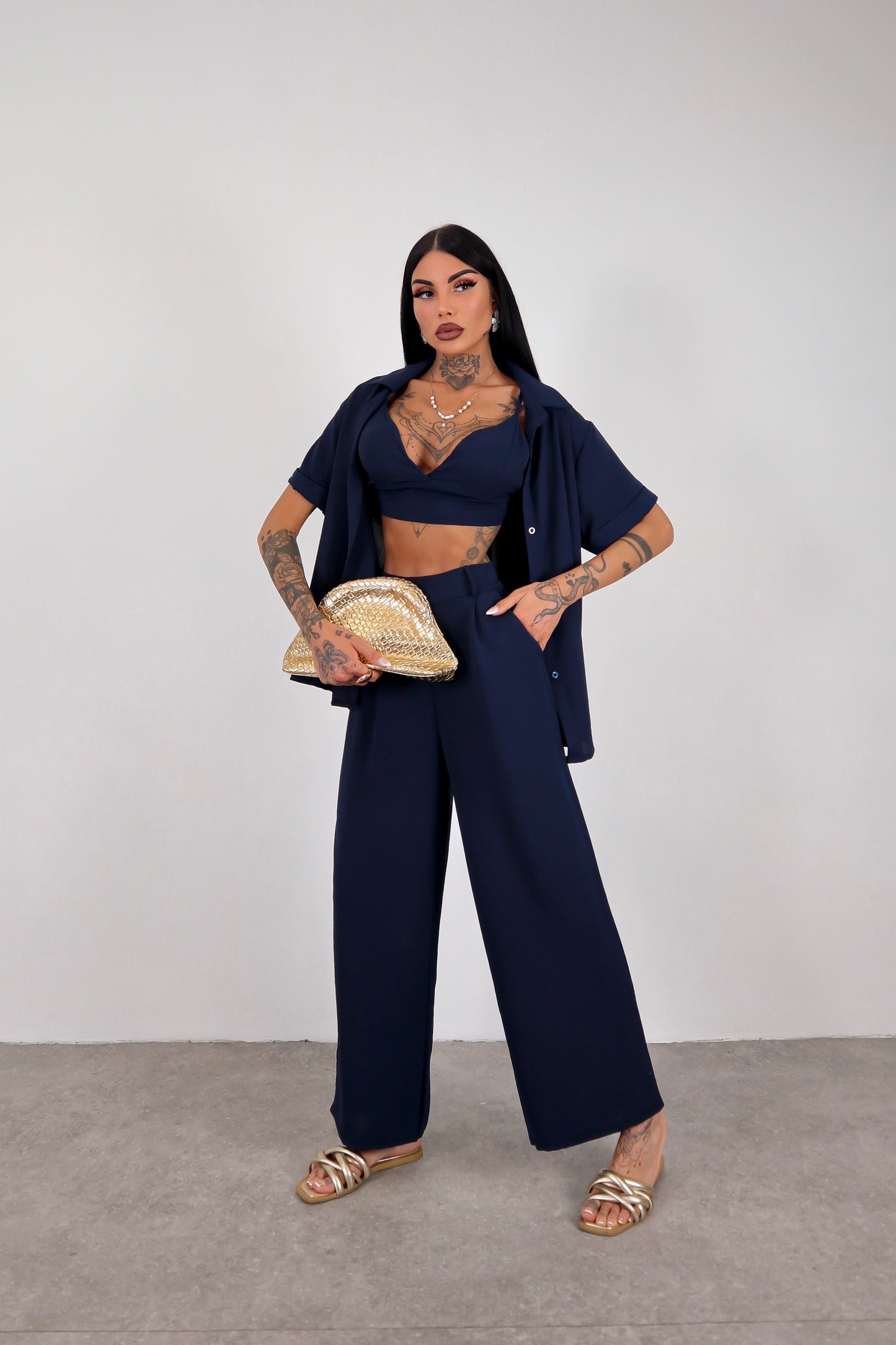 Completo tris Amanda - Blu Navy