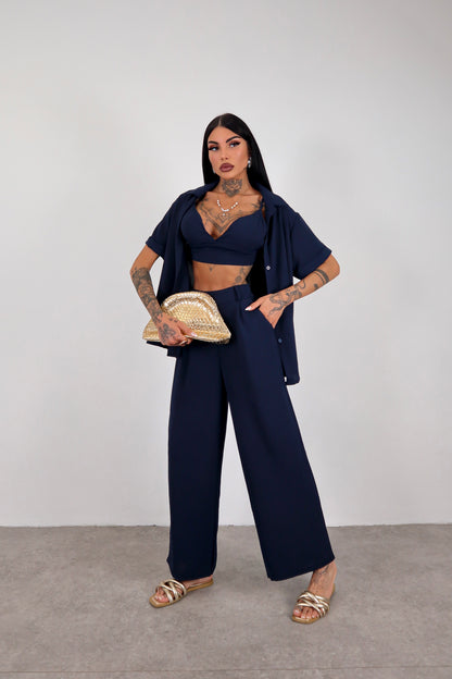 Completo tris Amanda - Blu Navy