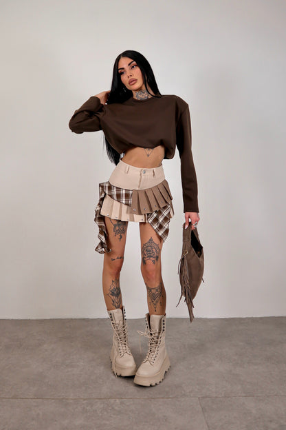 Panta gonna Tartan Greta - Beige