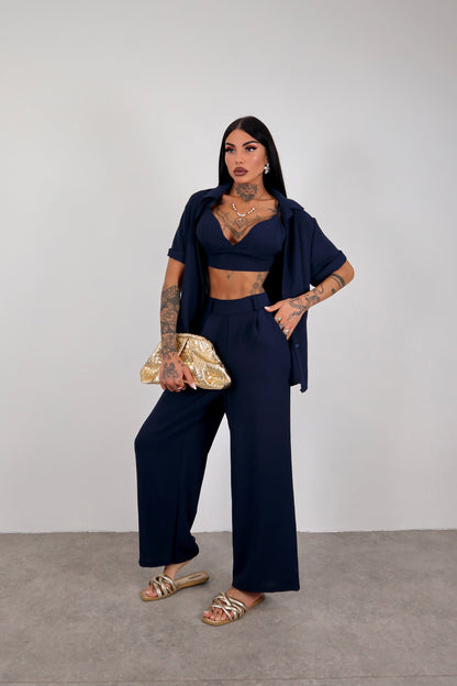 Completo tris Amanda - Blu Navy