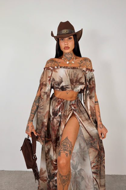 Completo copricostume Gotha -  Marrone