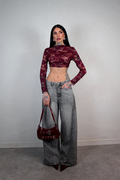 Top Coprispalle Pizzo - Bordeaux